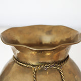 VINTAGE HAND HAMMERED BRASS VASE