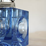 VINTAGE BLUE GLASS TABLE LIGHTER